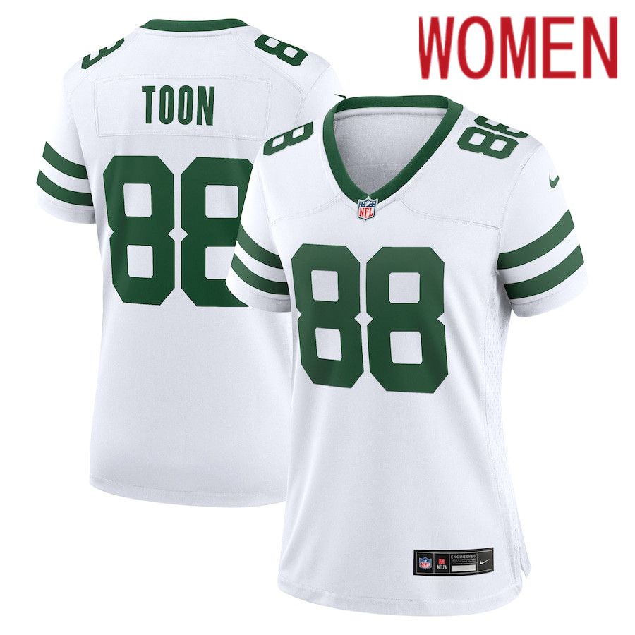 Women New York Jets #88 Al Toon Nike White Legacy Retired Player Game NFL Jersey